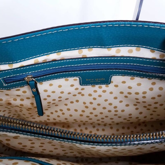 Kate Spade Wellesley Quinn bright teal Purse Handbag - Picture 11 of 14